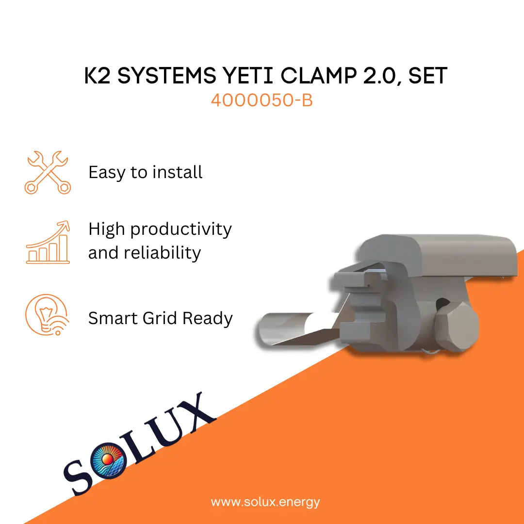 This is an image of Clamp Set, K2 Systems Yeti Clamp 2.0, Set